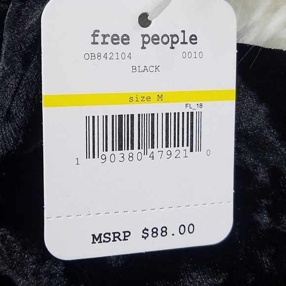 FREE PEOPLE Black Velvet Front Twist Slip Dress - Picture 8 of 8